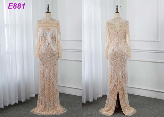 De zware leeswijzers van de kralenversieringsavondjurk snakken formele de partijkleding van de kokersschede